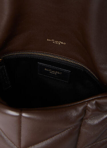 Saint Laurent Puffer Shoulder Bag Brown sla0251114