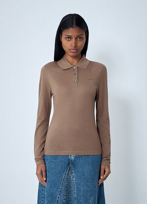 Lacoste Silk Polo Shirt Camel lac0262006