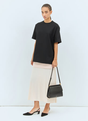 Jil Sander 지퍼 장식 티셔츠 블랙 jil0257010