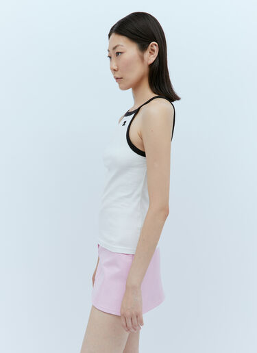 콘트라스트 탱크탑 Courrèges 콘트라스트 탱크탑 화이트 cou0253032