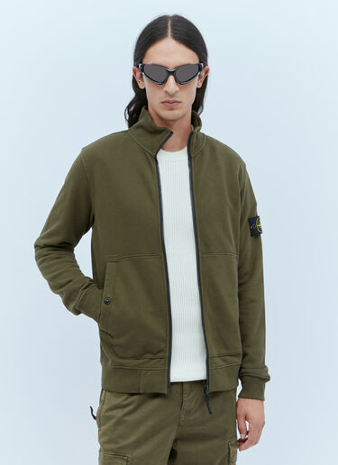 Compass Patch Zip-Up Sweatshirt Stone Island Compass Patch Zip-Up Sweatshirt Green sto0154051