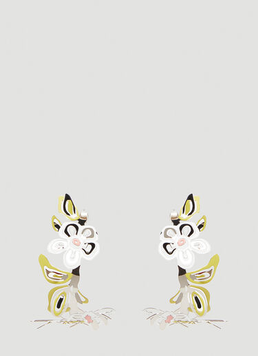 Y/Project Spring Floral Hoop Earrings Gold ypr0248015