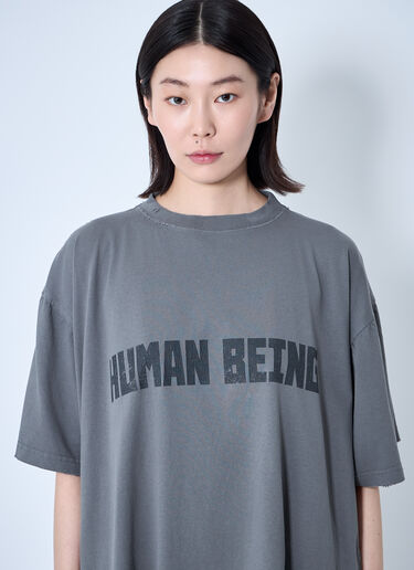 Balenciaga Human Being T-Shirt Grey bal0360002