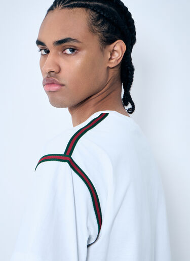 Gucci Embroidered Cotton Jersey T-Shirt White guc0159056