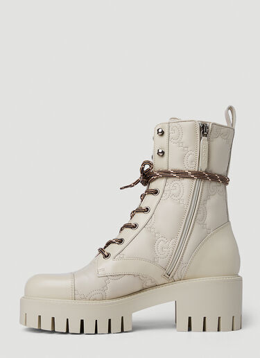 Gucci GG Quilted Ankle Boots White guc0251085