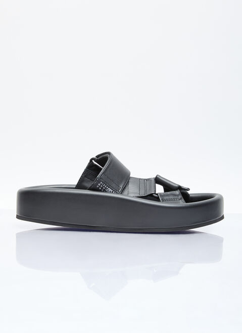 MM6 Maison Margiela Webbing Slip-On Platform Sandals Grey mmm0255007
