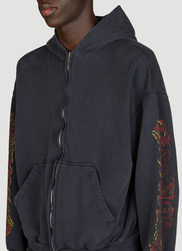 Balenciaga Offshore Zip-Up Hooded Sweatshirt Black bal0155018