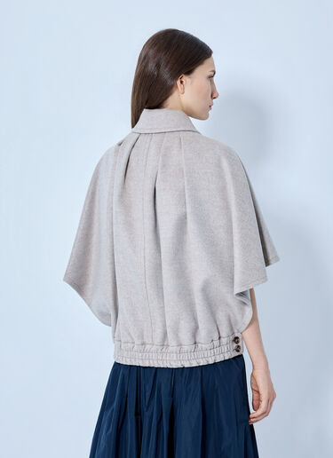 LN-CC® - Max Mara: Cape-Style Wool Jacket - Beige Max Mara Cape-Style Wool Jacket Beige max0265050