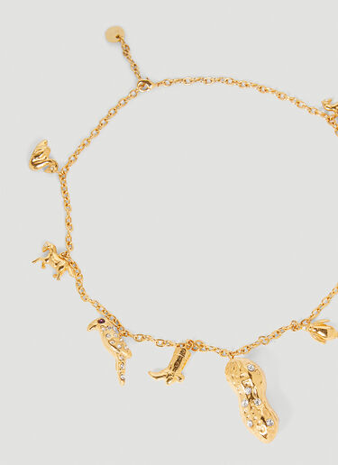 Marni Mixed Charms Chain Necklace Gold mni0255041