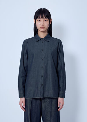 Max Mara Button-Down Denim Shirt Navy max0266012