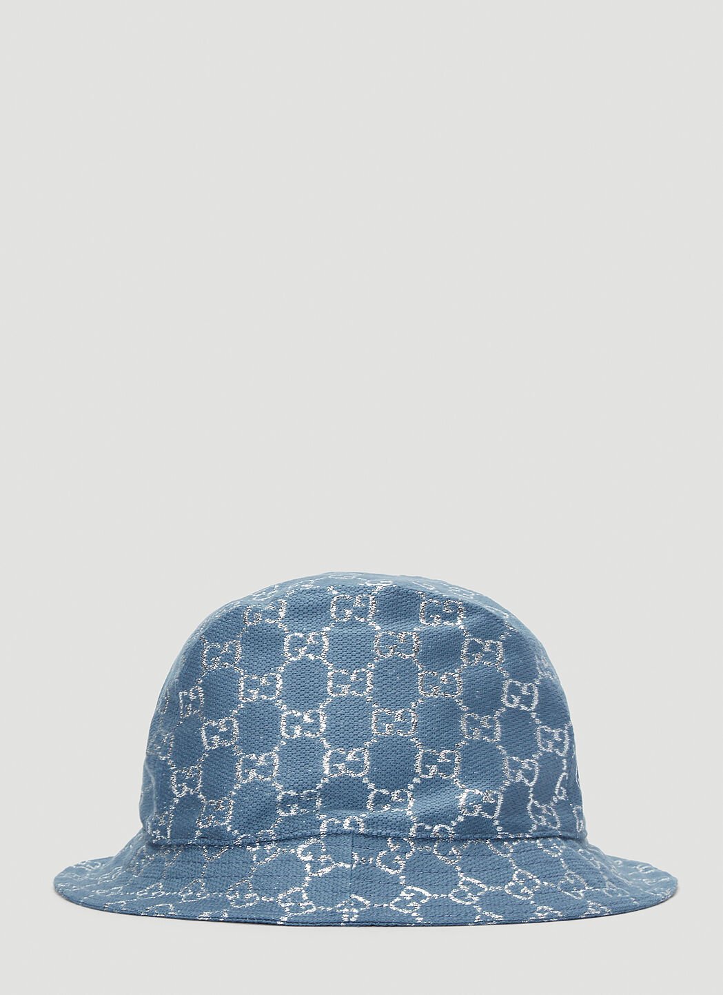 Gucci GG Lam Bucket Hat in Blue LN CC