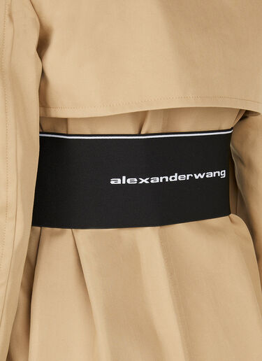 Alexander Wang 松紧徽标束带战壕风衣 米色 awg0251001