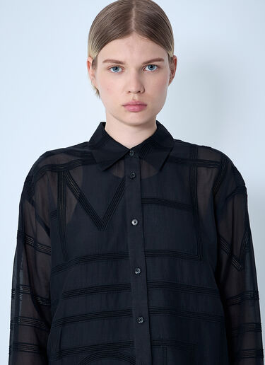 TOTEME Classic Crochet Shirt Black tot0261064