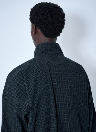 LN-CC® - Balenciaga: Checked Zip Jacket - Navy Balenciaga Checked Zip Jacket Navy bal0164001