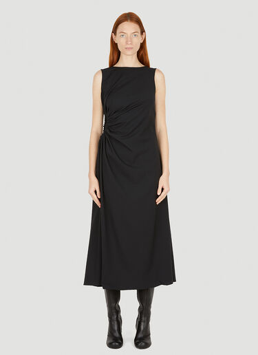 Studio Nicholson 개더드 컷아웃 드레스 블랙 stn0250001