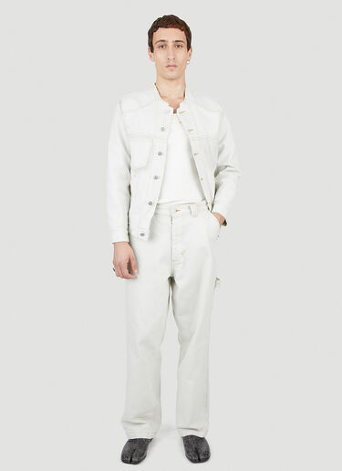 Maison Margiela Collarless Denim Jacket White mla0151020