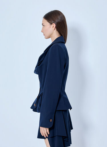 LN-CC® - Vivienne Westwood: Drunken Tailored Blazer - Navy Vivienne Westwood Drunken Tailored Blazer Navy vvw0265002