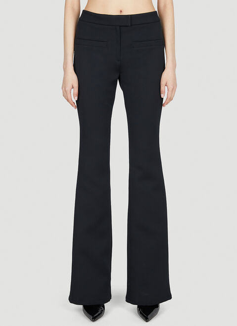 GANNI Twill Flared Pants Khaki gan0252022