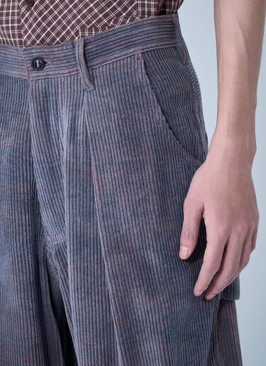 Story mfg. Lush Corduroy Cotton Carpenter Trousers Purple str0163005