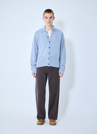 Our Legacy Evening Polo Cardigan Blue our0160010