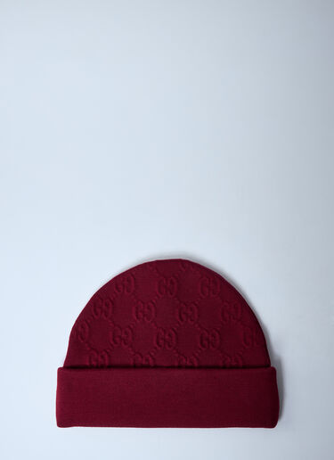 Gucci GG Wool-Blend Beanie Red guc0159080