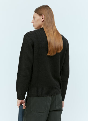 Lemaire Boxy Knit Sweater Black lem0154009