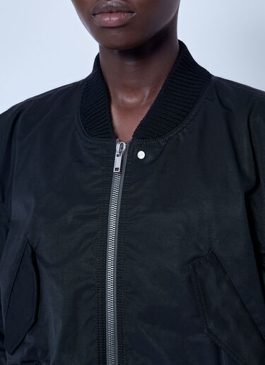 LN-CC® - Rick Owens: Secchia Cropped Flight Bomber Jacket - Black Rick Owens Secchia Cropped Flight Bomber Jacket Black ric0265006