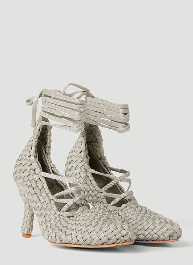 Isa Boulder Weavestrap Heels Silver isa0251013