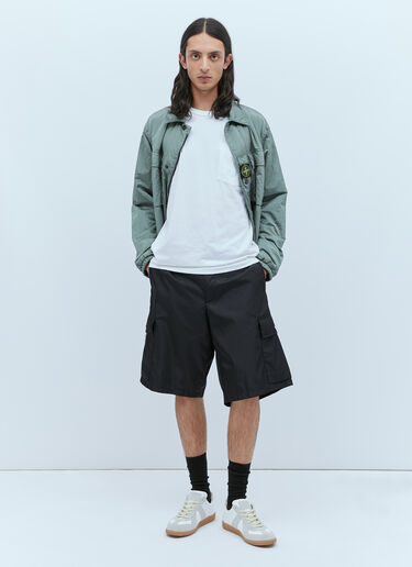 徽标刺绣 T 恤 Stone Island 徽标刺绣 T 恤 白色 sto0154077