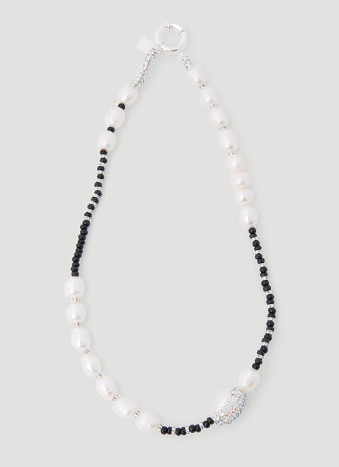 Pearl Octopuss.y Crystal Embellished Pearl Necklace Silver prl0353008