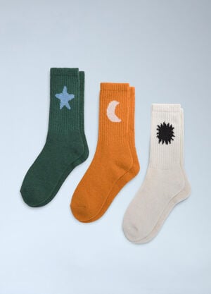 OTW by VANS x Julian Klincewicz Patterned Crew Socks Set Orange otj0164006