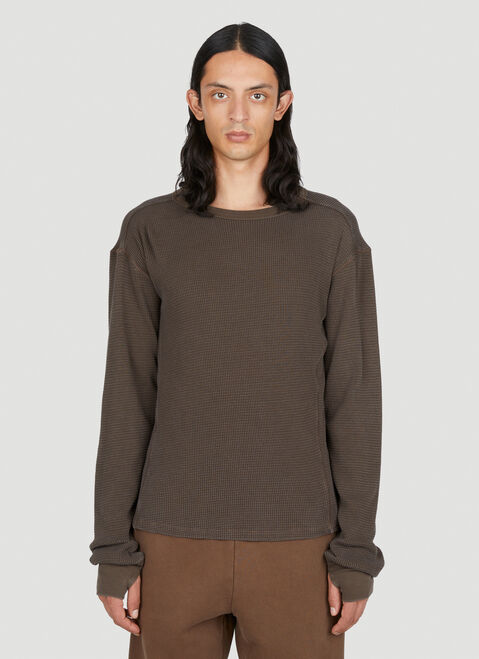 Entire Studios Thermal Long Sleeve T-Shirt Black ent0153018