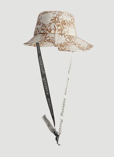 JW Anderson Asymmetric Bucket Hat Beige jwa0351012