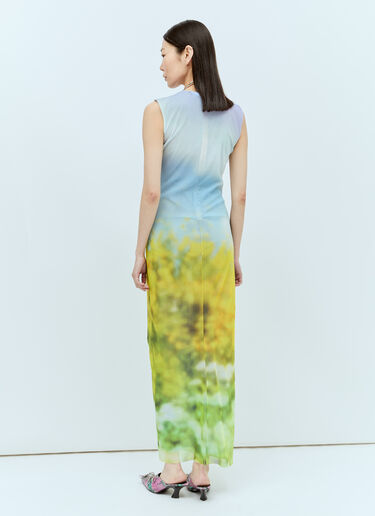 Acne Studios Blurred Print Maxi Dress Purple acn0256010