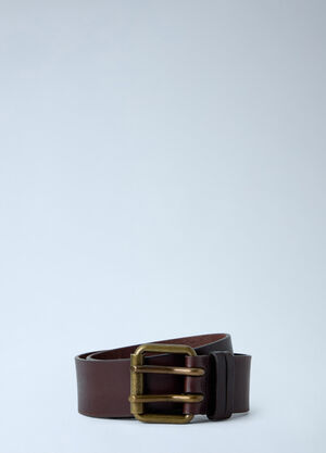 Saint Laurent Motorcycle Leather Belt Brown sla0264015
