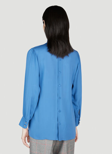 Gucci 蝴蝶结系带衬衫 蓝色 guc0253074