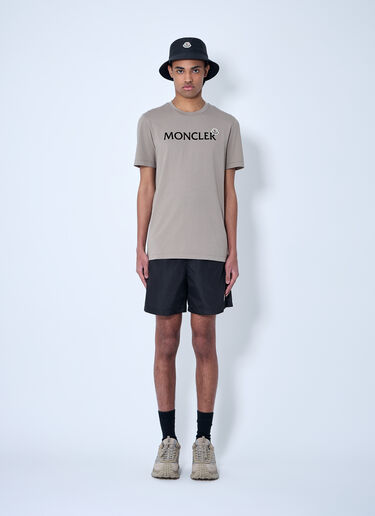 Moncler Logo Motif T-Shirt Beige mon0160023