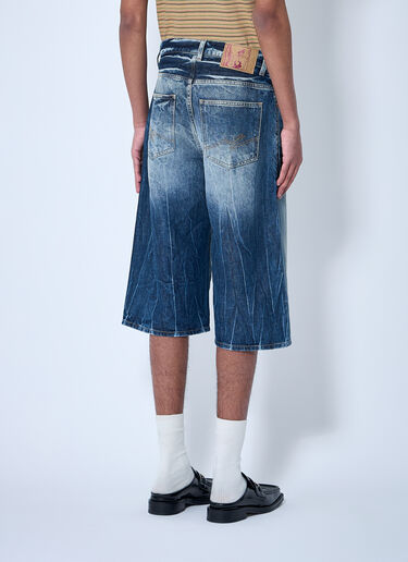Martine Rose Zip-Up Jean Shorts Blue mtr0159004