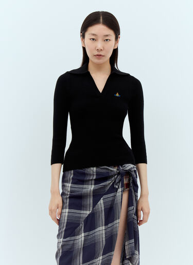 Vivienne Westwood Marina Polo 衫 黑色 vvw0257032