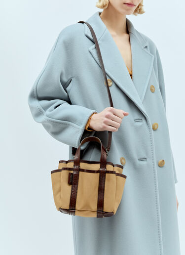 Max Mara 가르디니에라 미니 토트백 브라운 max0256075