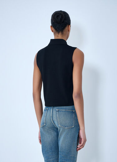 Saint Laurent Cassandre Polo Shirt Black sla0263018
