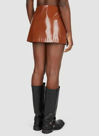 Acne Studios Vinyl Mini Skirt Brown acn0252041