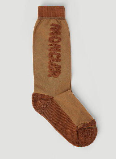 Terry Logo Socks Moncler Salehe Bembury Terry Logo Socks Orange msb0354005