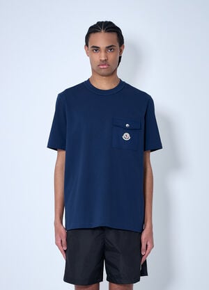 Moncler Logo Motif T-Shirt Navy mon0159012