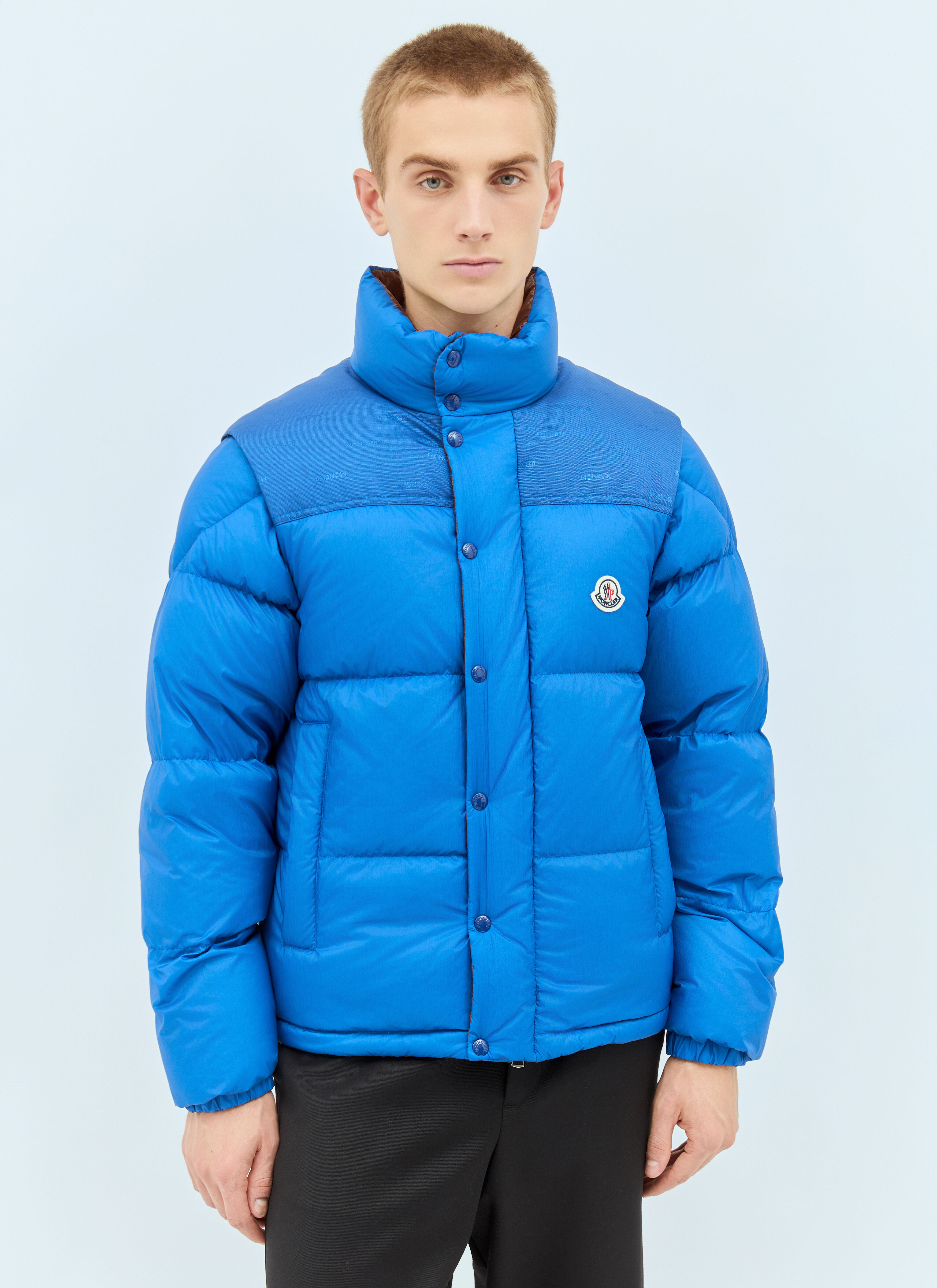 Moncler short down jacket store