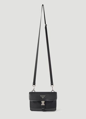 Saint Laurent Re-Nylon Phone Crossbody Bag Black sla0143043