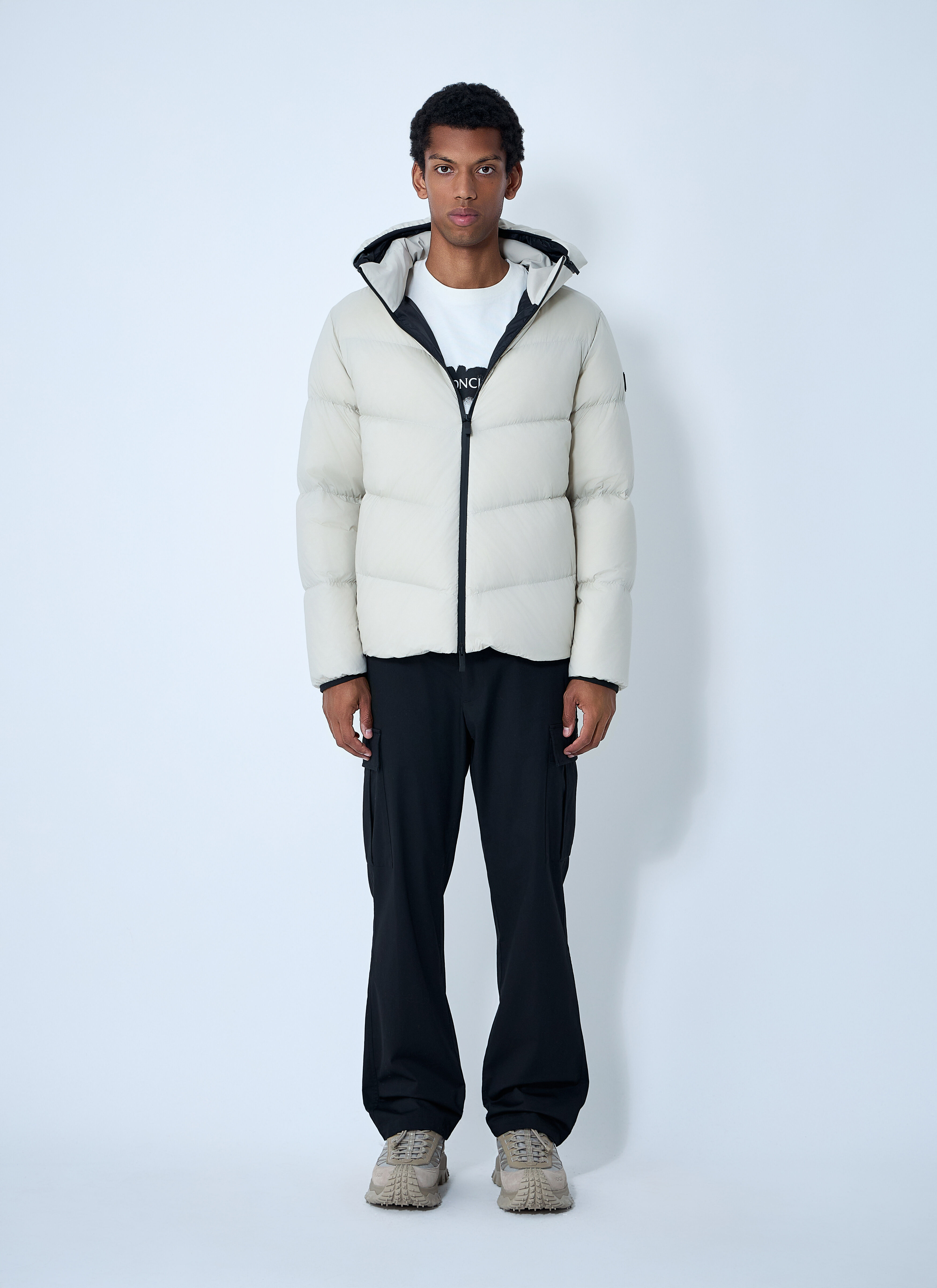 Moncler Men's' Forez Short Down Jacket in Cream | LN-CC®