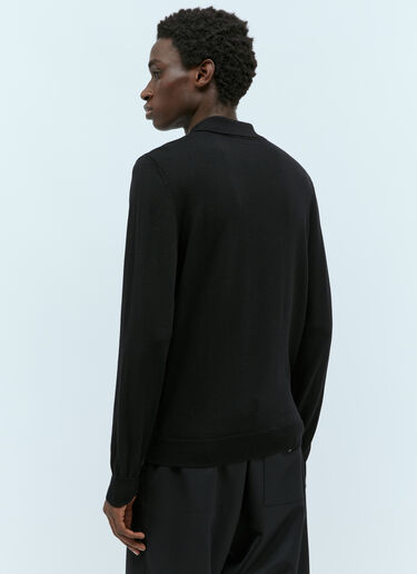 Wool Jerry Polo Sweater A.P.C. Wool Jerry Polo Sweater Black apc0155007
