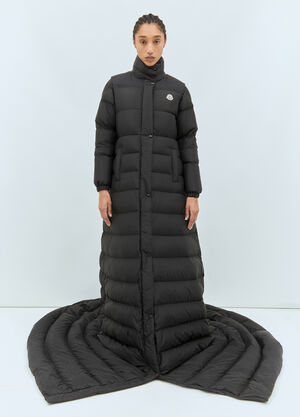 Prada Verone Long Down Coat Brown pra0260066