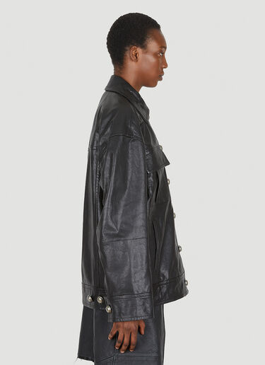 Sportmax Beta Leather Jacket Black spx0249007